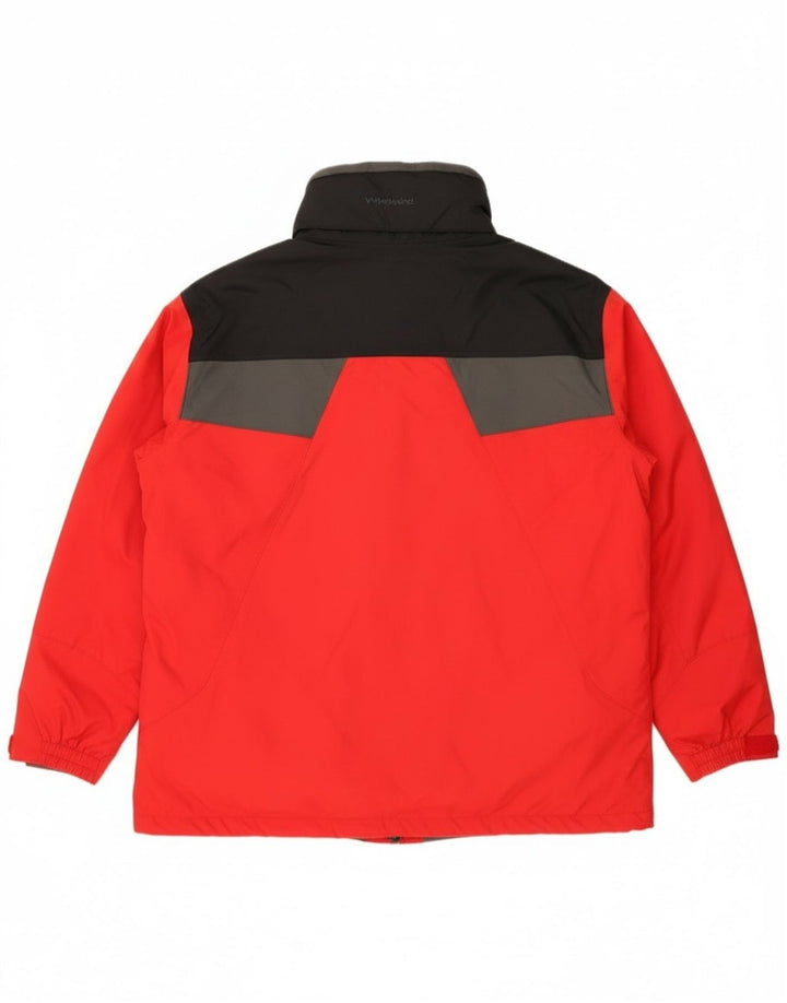 Columbia Chaqueta cortavientos Interchange para hombre UK 42 XL Rojo Colorblock
