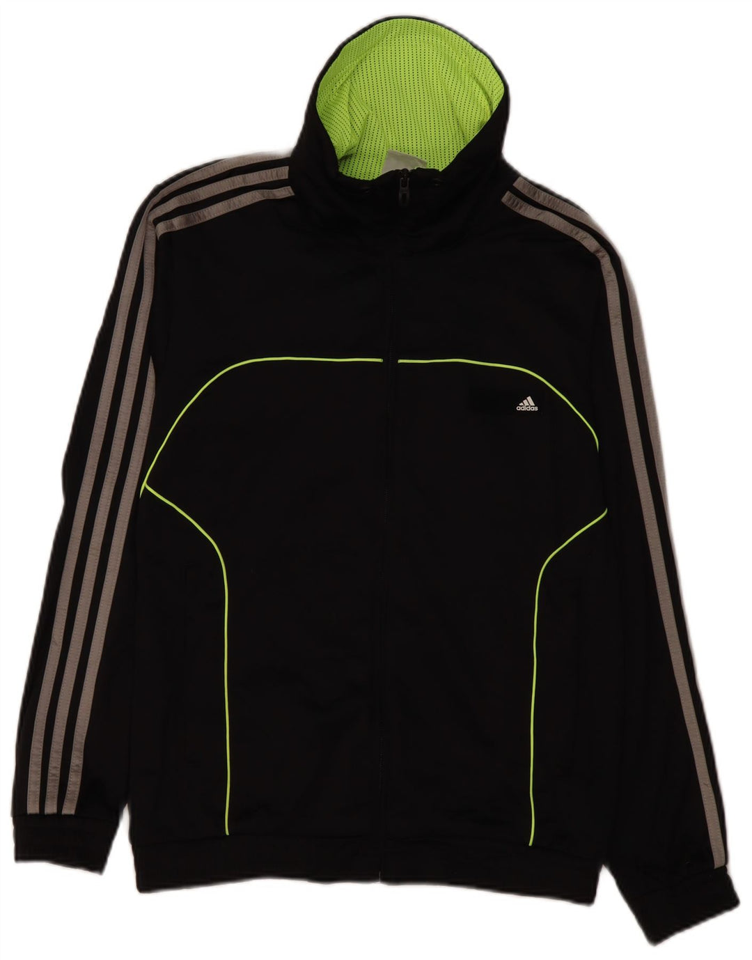 ADIDAS Mens Graphic Chándal Top Chaqueta UK 36/38 Small Negro