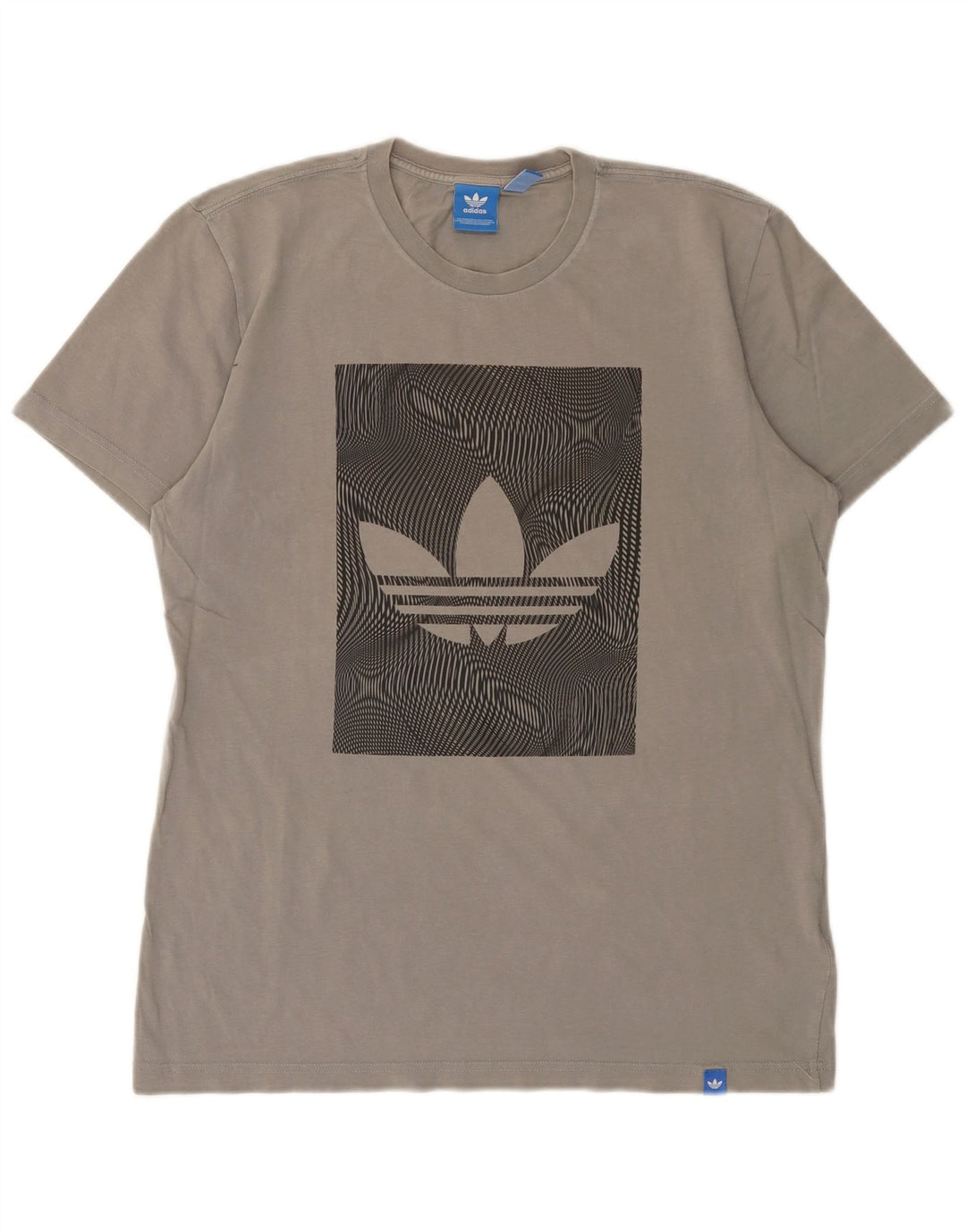 ADIDAS Camiseta gráfica para hombre Top Algodón gris medio