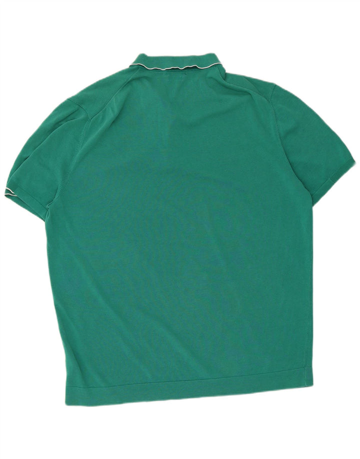 Massimo Dutti Polo Hombre 2XL Verde Algodón