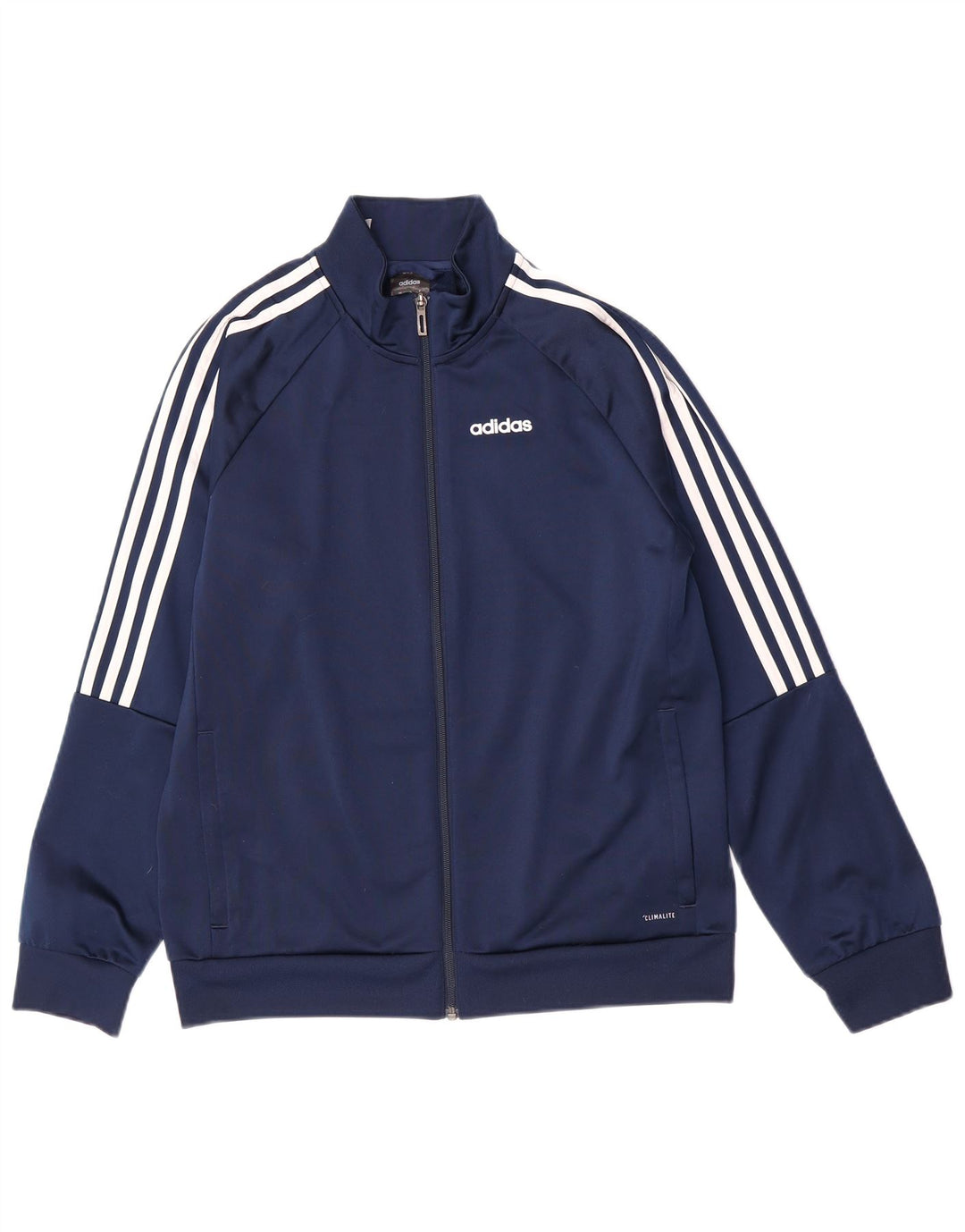 Adidas Chicos Climalite Chándal Top Chaqueta 13-14 Años Azul Marino Poliéster