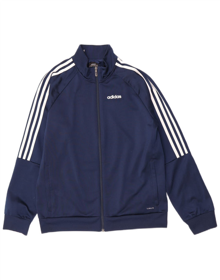 Adidas Chicos Climalite Chándal Top Chaqueta 13-14 Años Azul Marino Poliéster