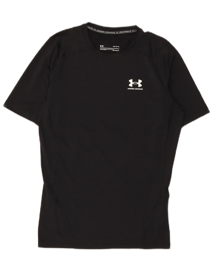 Under Armour Camiseta de compresión para hombre, talla grande, poliéster negro