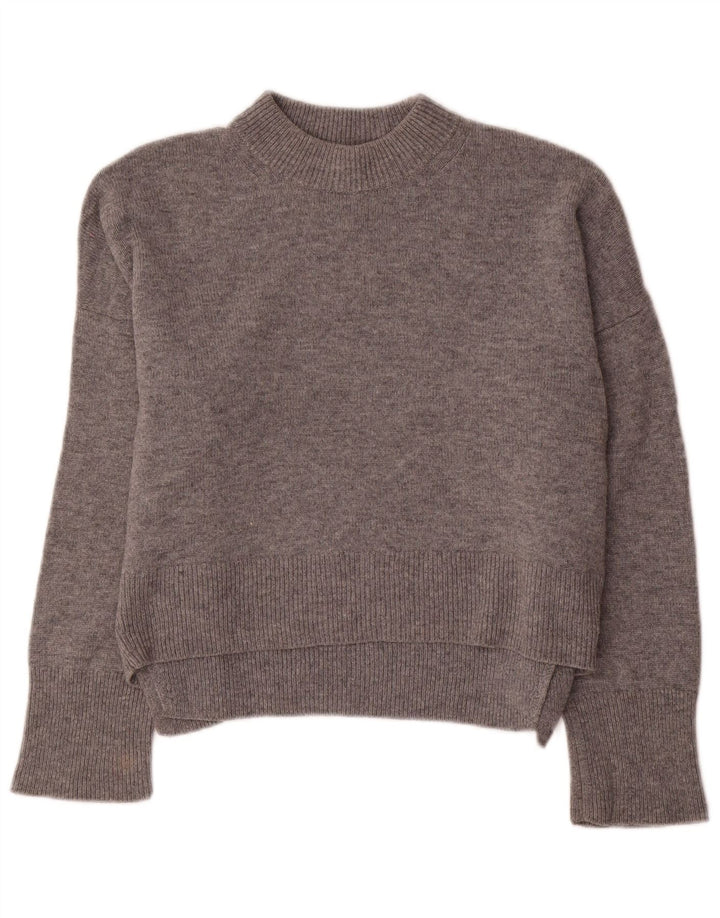 Whistles Jersey extragrande con cuello de tortuga para mujer, talla 10, lana gris pequeña
