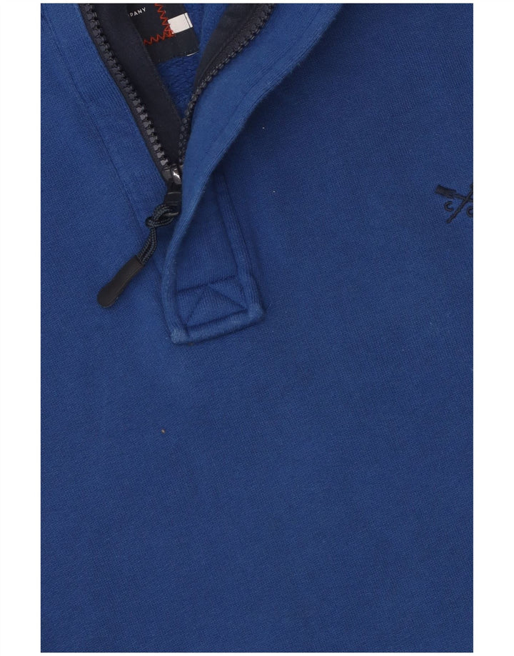 Crew Clothing Hombre Sudadera Estampada Jersey Small Azul Colorblock