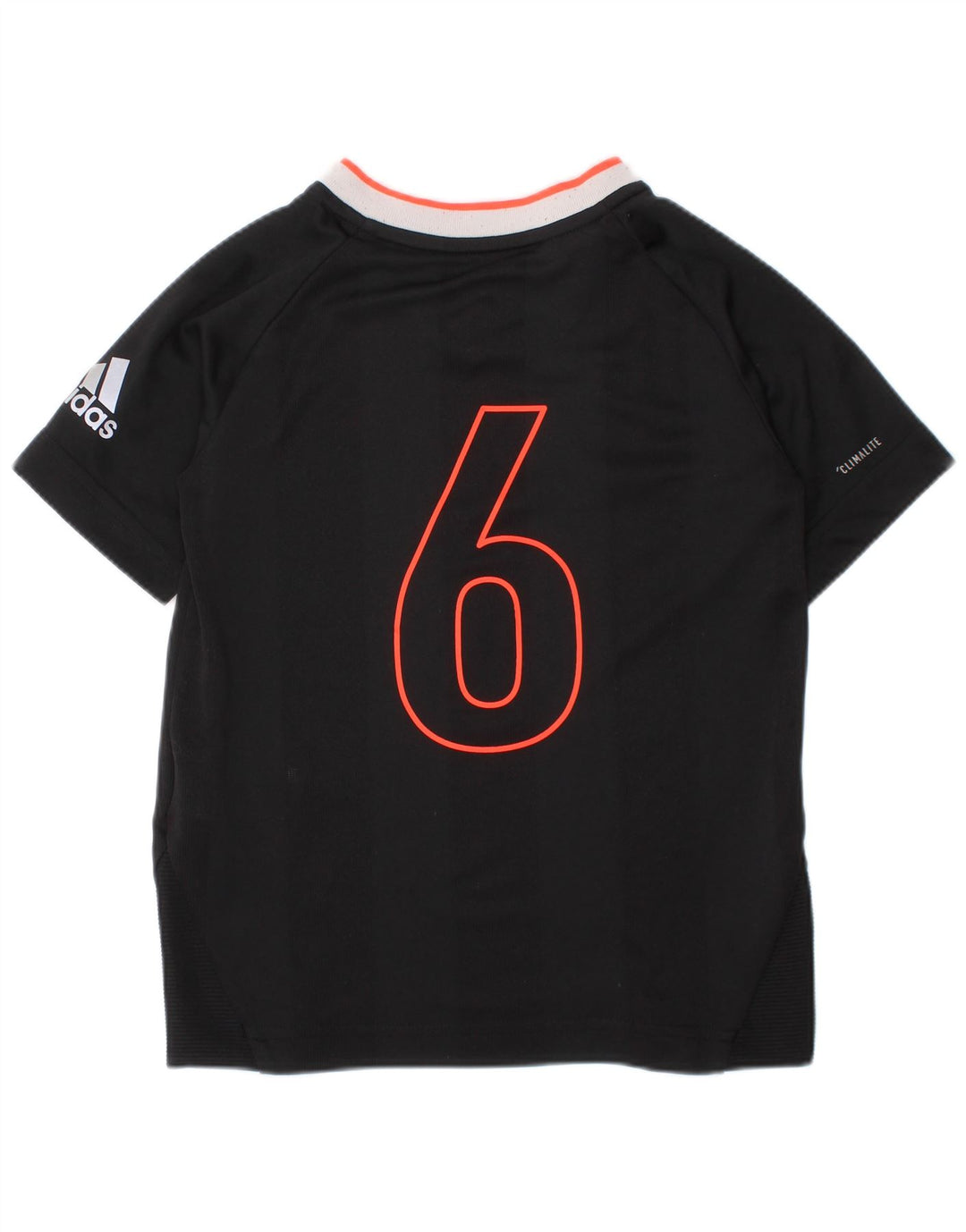 ADIDAS Camiseta Climalite para niños 4-5 años Small Negro Poliéster
