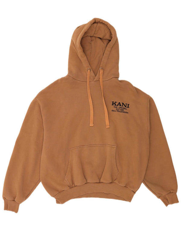 Karl Kani Jersey con capucha extragrande gráfico para mujer Reino Unido 14 Algodón marrón medio