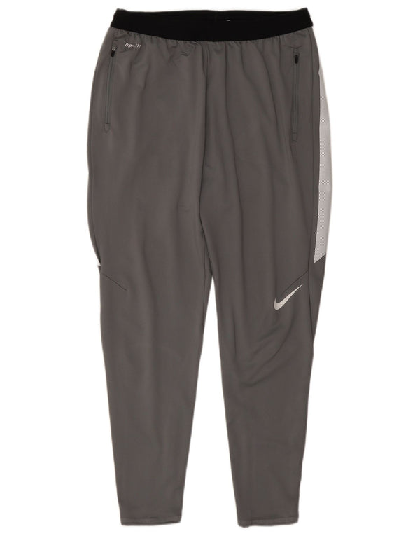 Nike Pantalones De Chándal Dri Fit Para Hombre Poliéster Color Block Gris Grande