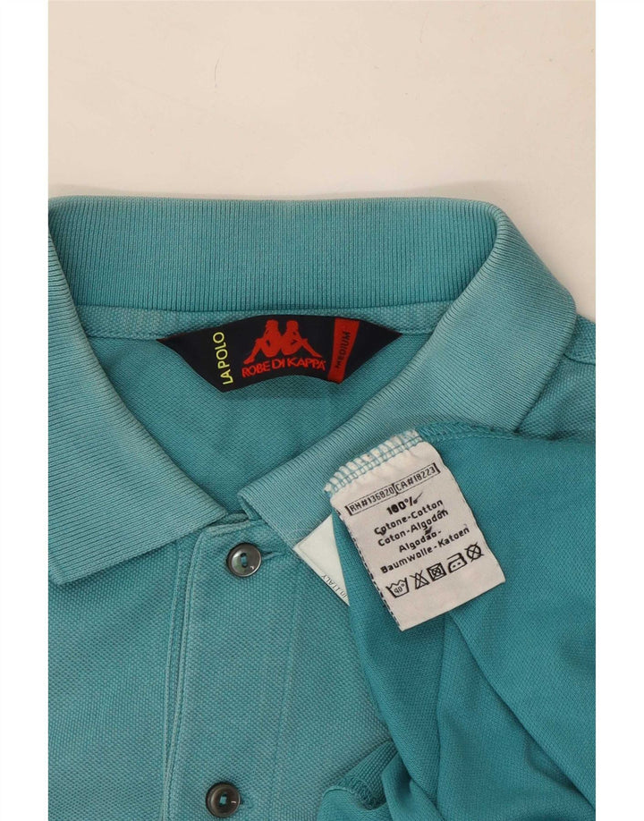 Polo Kappa Hombre Algodón Azul Medio
