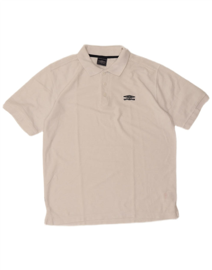 Polo Umbro Hombre Poliéster Blanco Grande