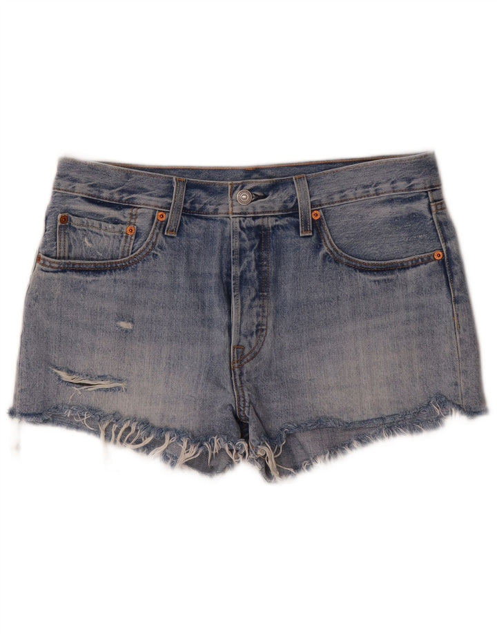 Levi's Mujer 501 Shorts De Mezclilla Desgastados W31 Algodón Azul Medio