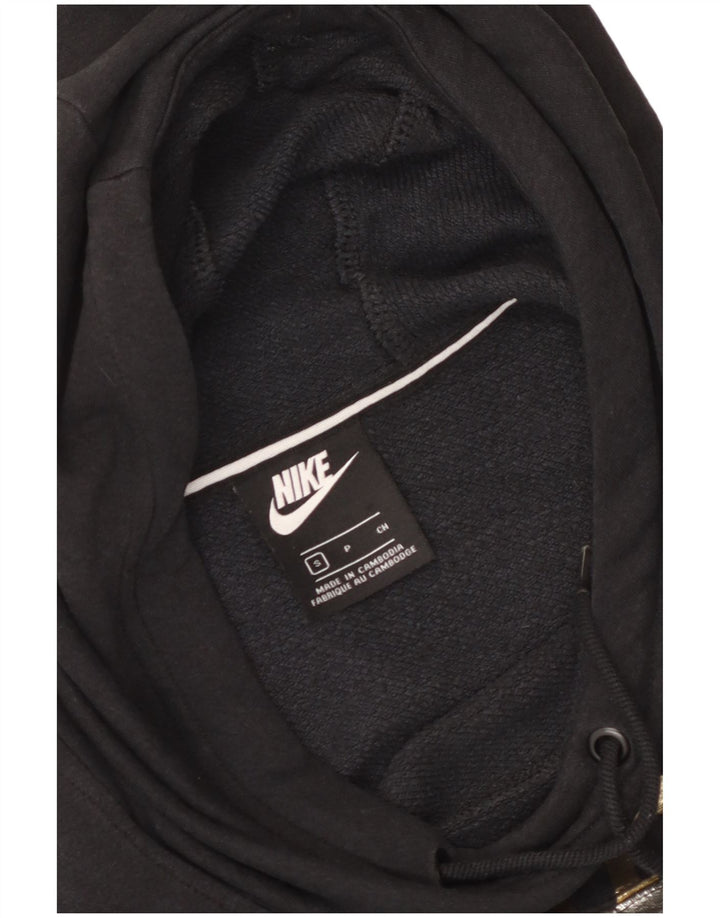 Nike Sudadera con capucha gráfica para mujer, talla pequeña, negro