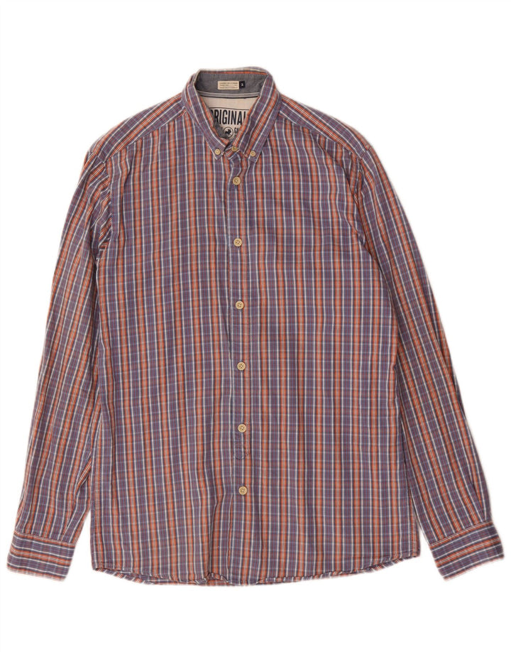Camisa Jack & Jones Hombre Algodón Azul Medio A Cuadros