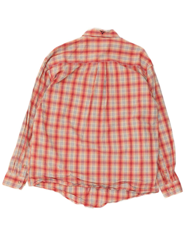Wrangler Camisa De Hombre Grande A Cuadros Rojos De Algodón