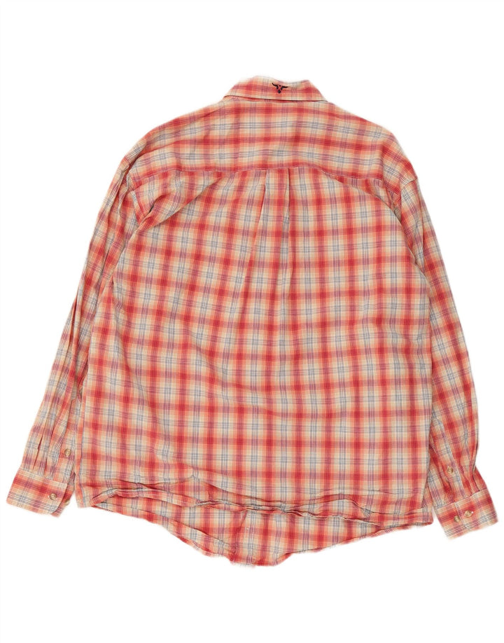 Wrangler Camisa De Hombre Grande A Cuadros Rojos De Algodón