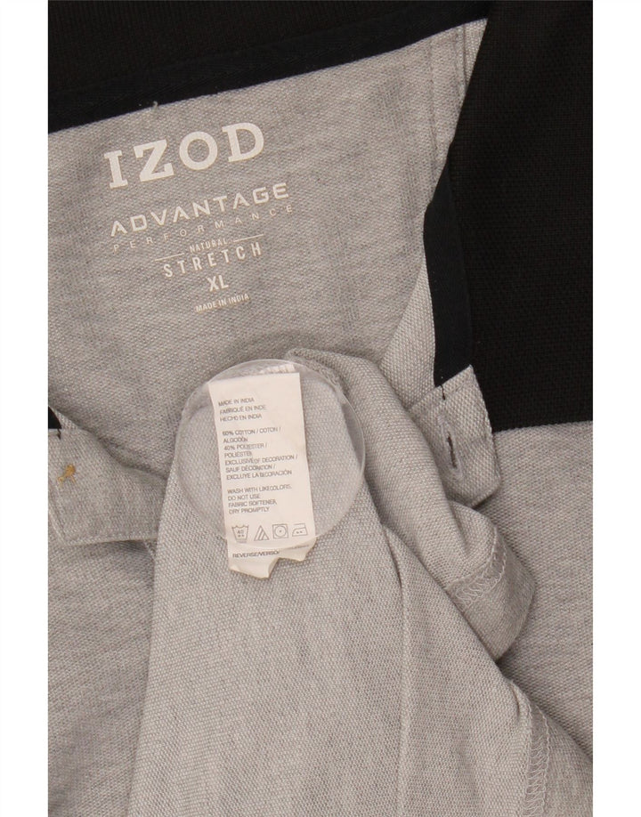 Izod Polo Hombre XL Algodón Color Block Gris
