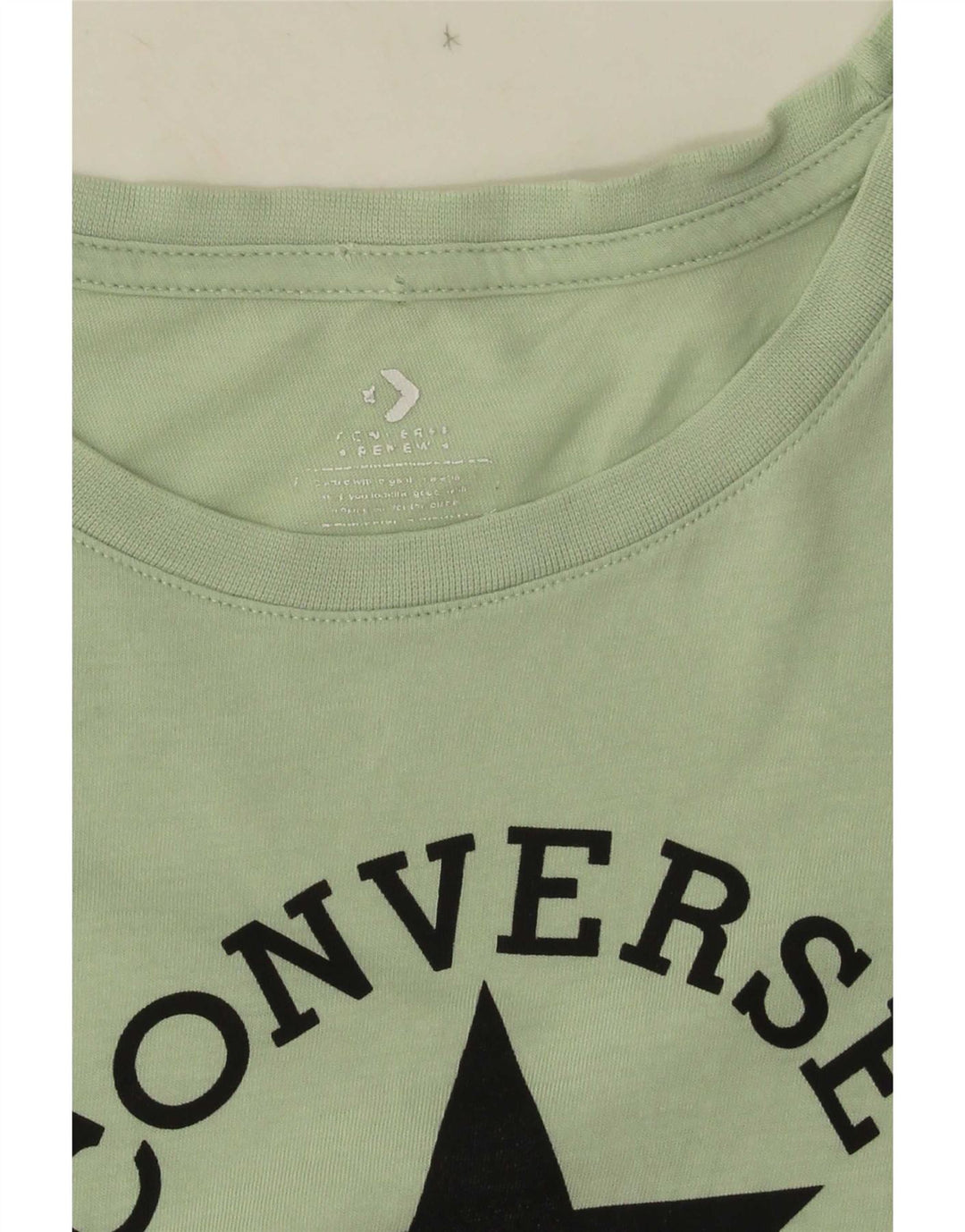 Converse Mujer Camiseta Gráfica Top UK 10 Small Verde