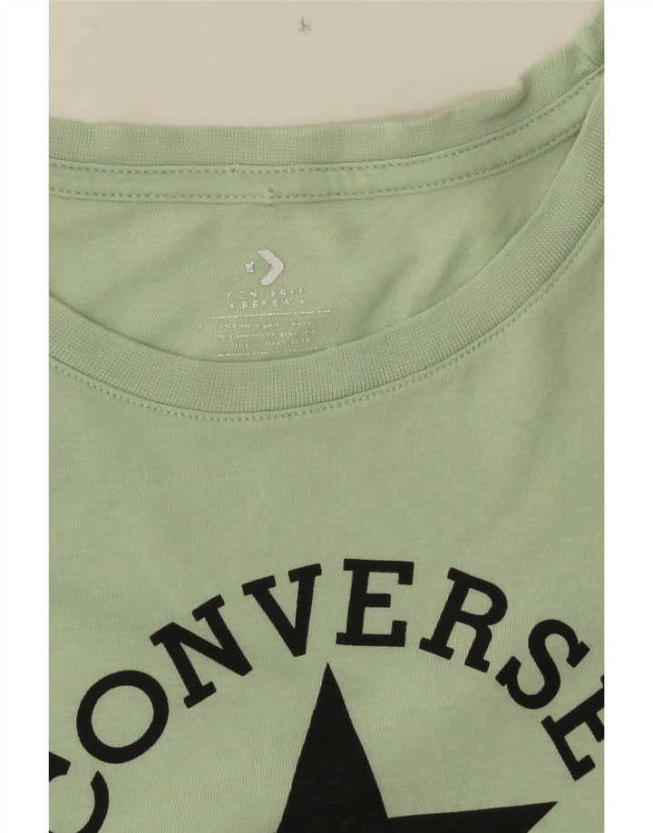 Converse Mujer Camiseta Gráfica Top UK 10 Small Verde