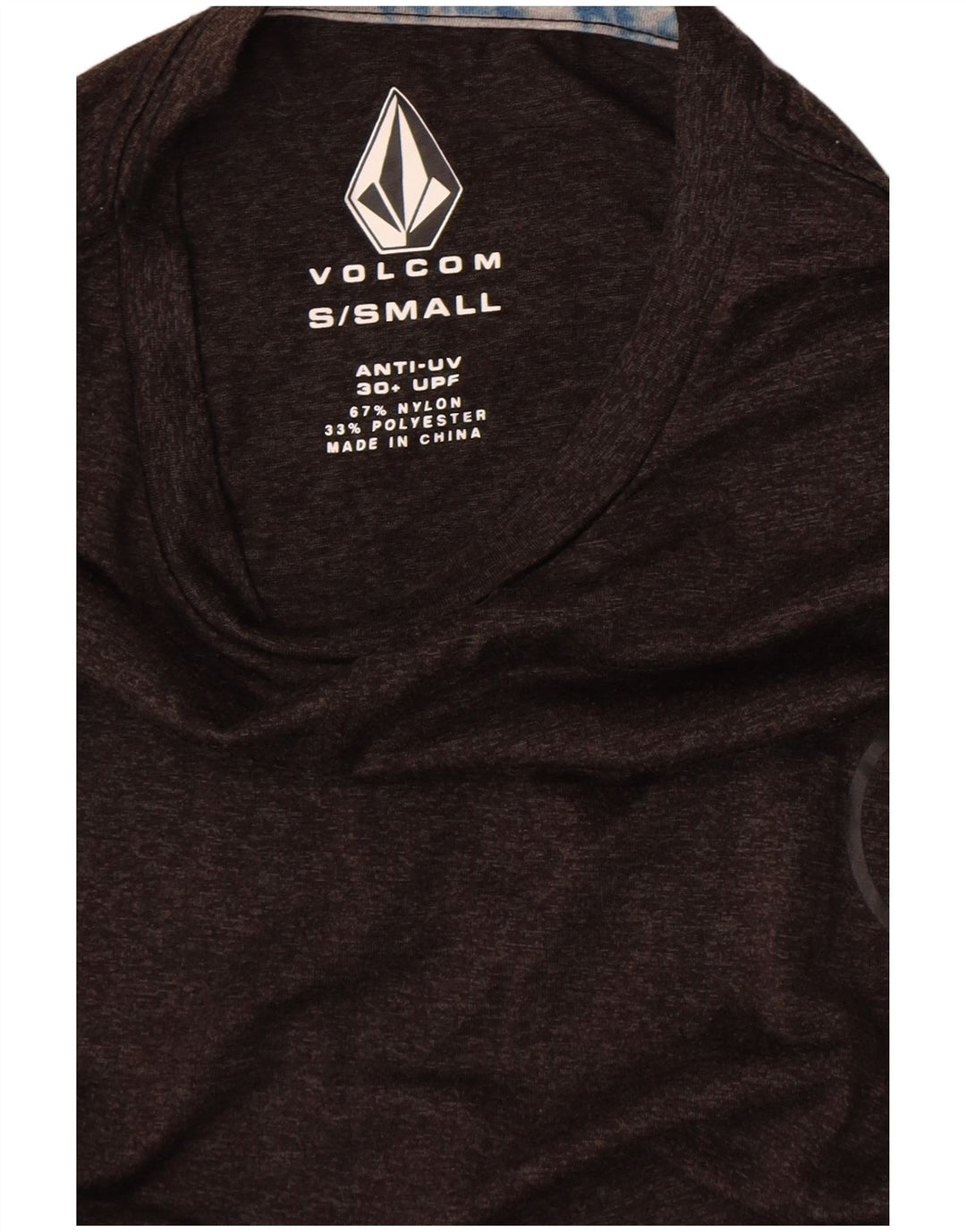 Camiseta Volcom para hombre Top Small de nailon moteado gris