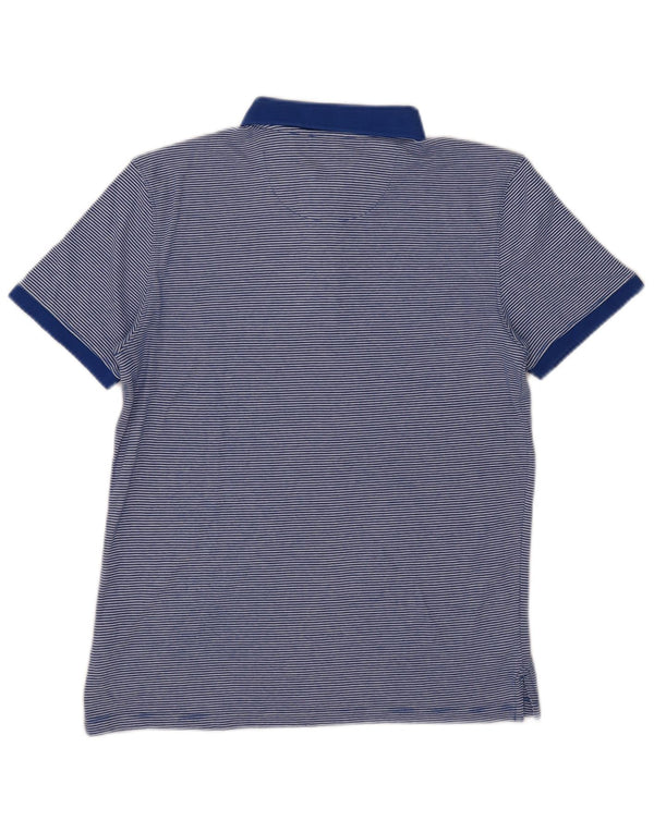 Polo Calvin Klein para hombre de algodón a rayas azules pequeñas