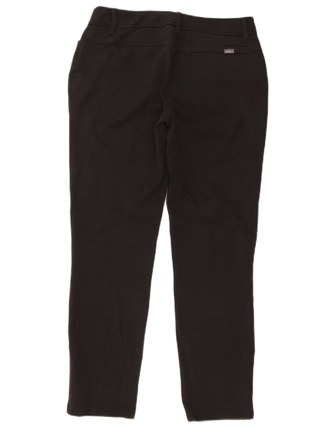 EDDIE BAUER Pantalones casuales delgados para mujer US 4 Small W28 L27 Poliéster negro