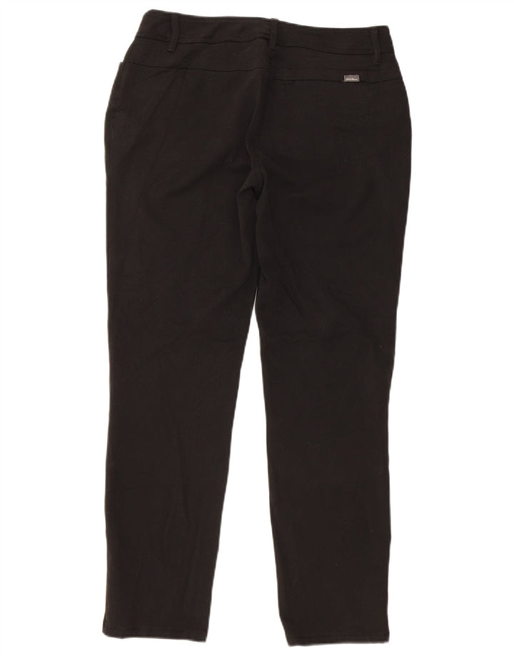 EDDIE BAUER Pantalones casuales delgados para mujer US 4 Small W28 L27 Poliéster negro