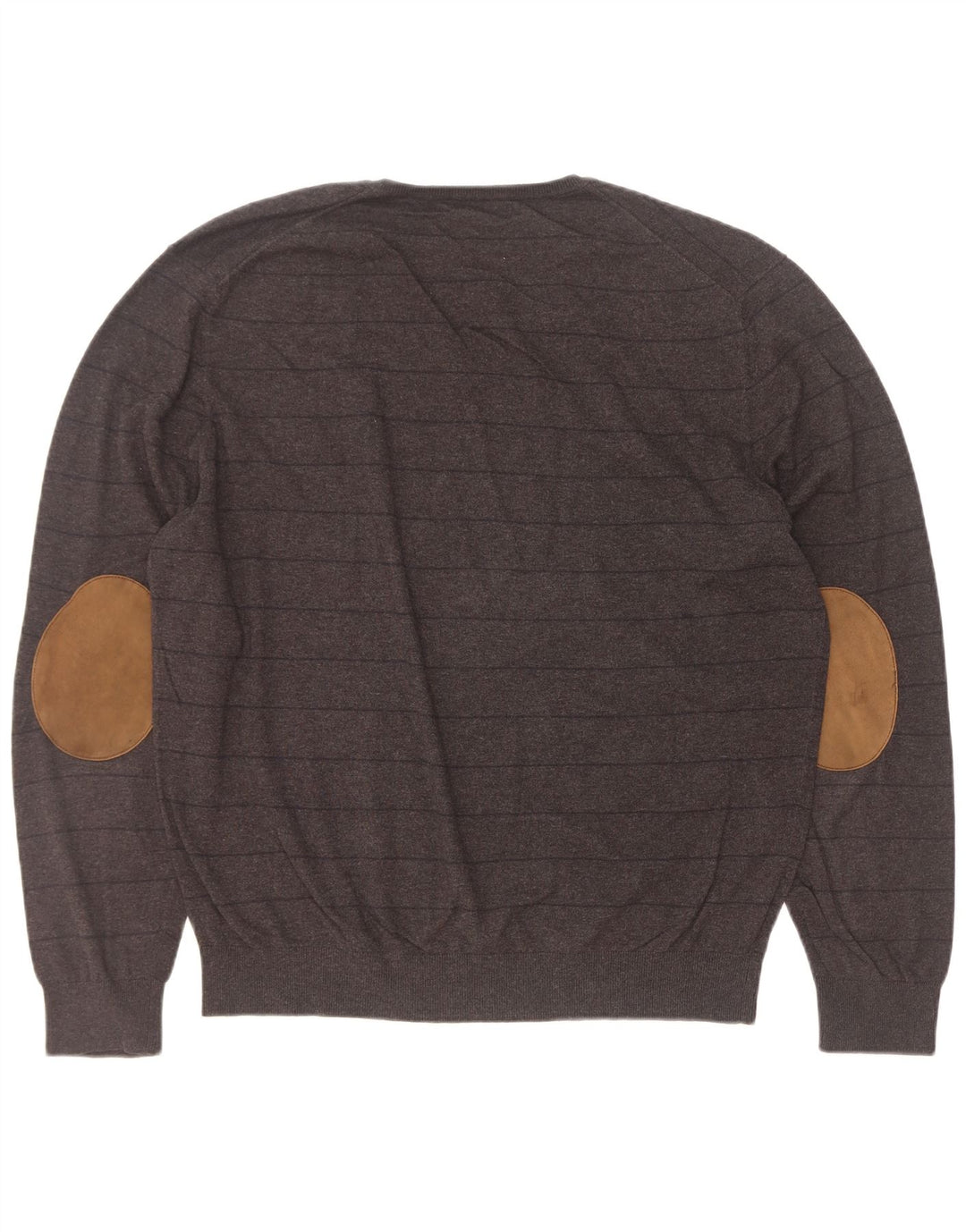Massimo Dutti Jersey Hombre con Cuello en V 2XL Negro Rayas