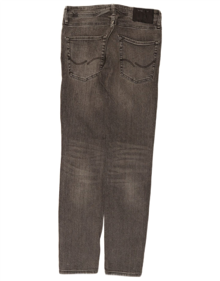 JACK & JONES Vaqueros ajustados desgastados para hombre W30 L30 Algodón gris