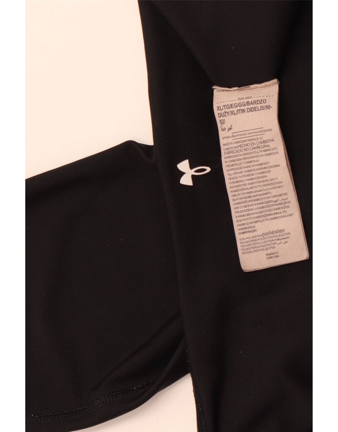 UNDER ARMOUR Leggings para mujer ES 40 XL Poliéster negro