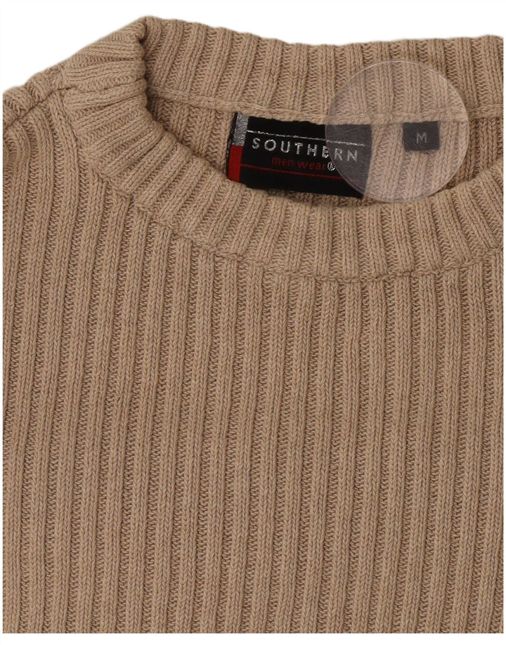 Southern Hombre Jersey Gráfico Con Cuello Redondo Color Block En Beige Medio