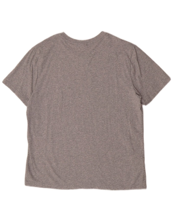Fila Camiseta gráfica para hombre Top 2XL Algodón moteado gris