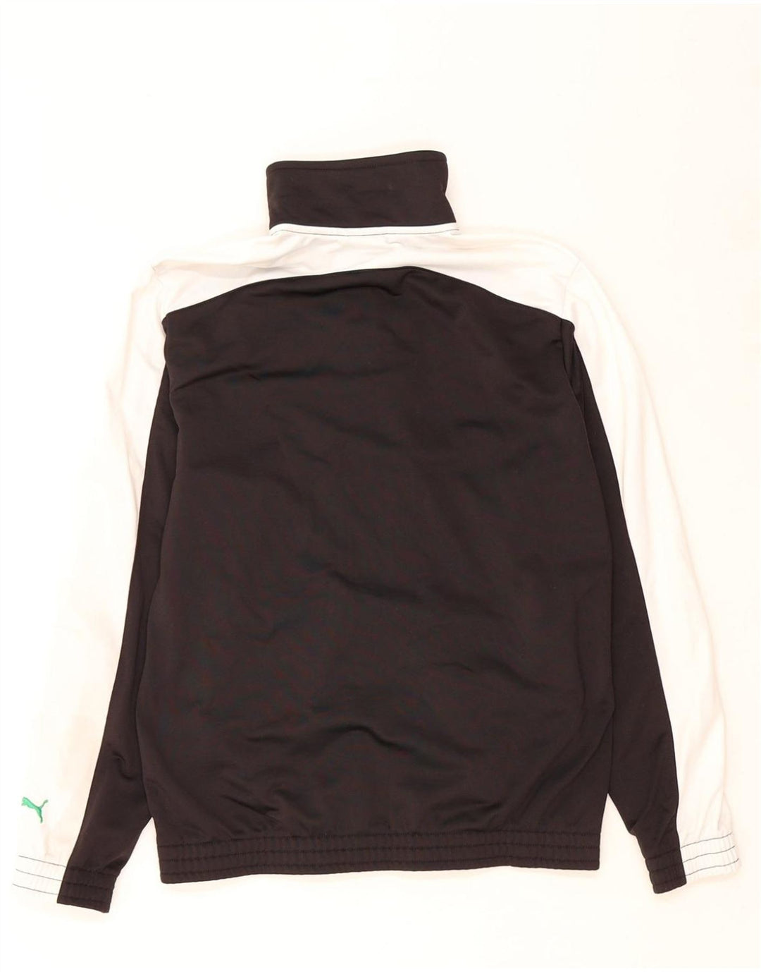PUMA Boys Graphic Tracksuit Top Jacket 13-14 Years Black Colourblock