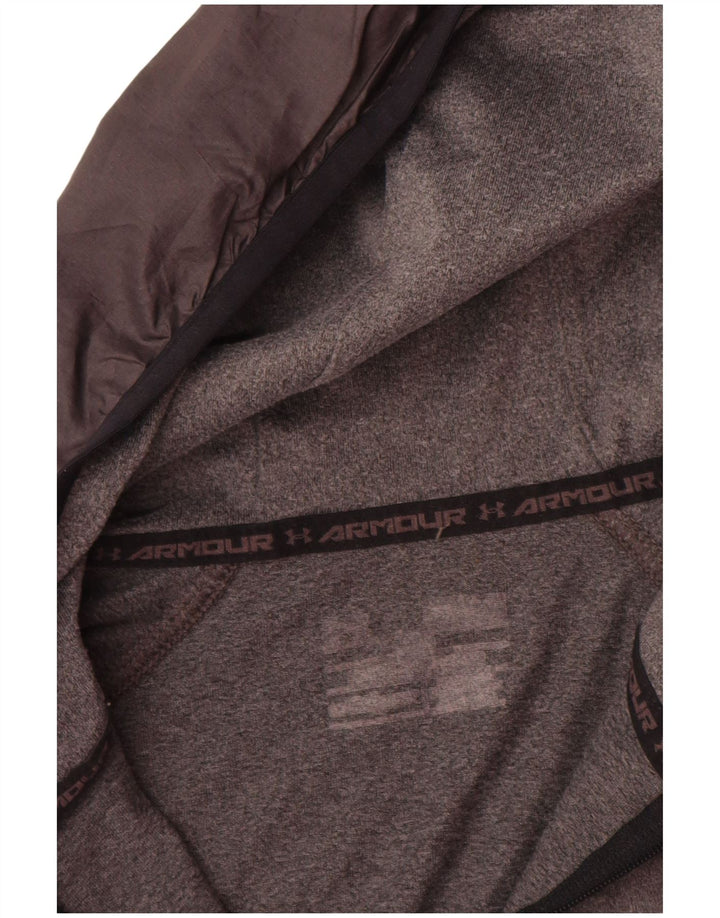 Under Armour Sudadera con capucha para hombre, parte superior de chándal con bloques de color gris grande