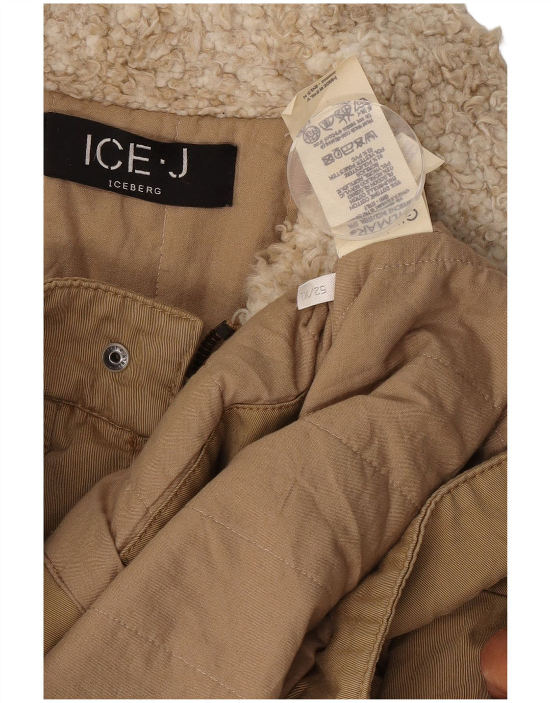 Iceberg Chaqueta utilitaria para hombre IT 52 XL Algodón beige