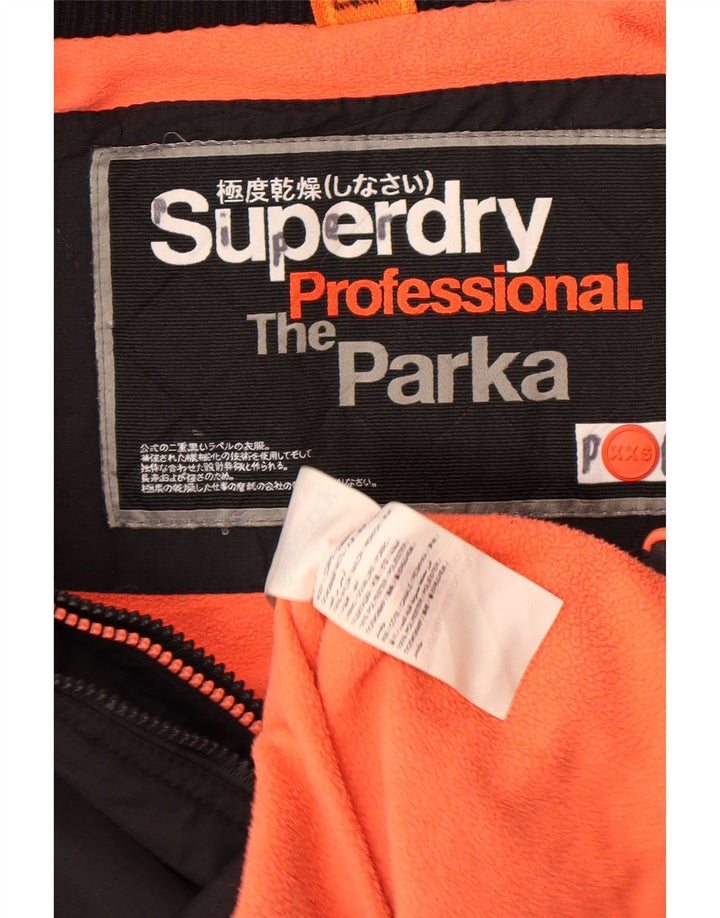 Superdry Parka Con Capucha Para Mujer ES 40 2XS Negro