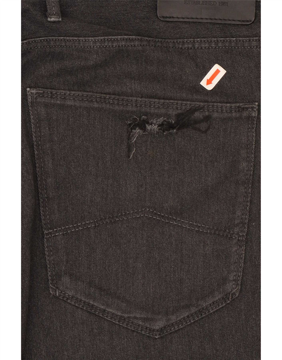 Armani Mens Slim Jeans W36 L30 Algodón Negro
