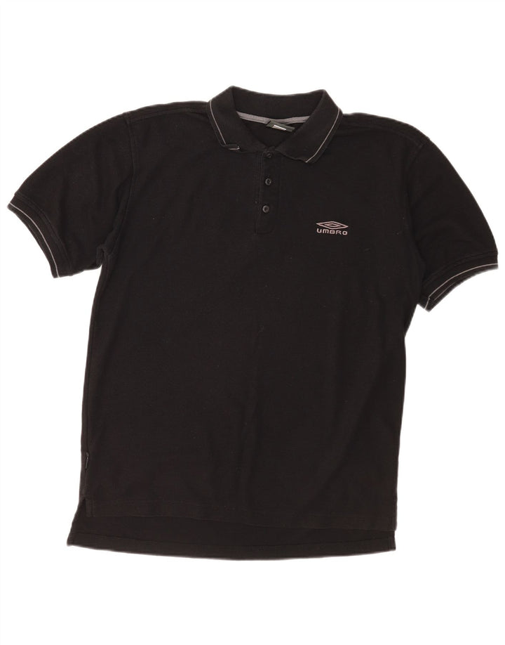 Polo Umbro Hombre Algodón Negro Mediano