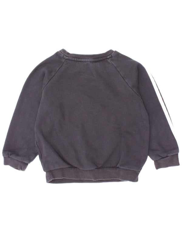 Adidas - Sudadera con gráfico para bebé niño, 18-24 meses, algodón negro