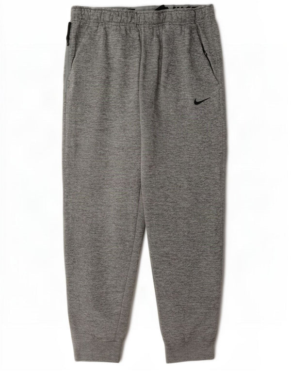Nike Hombre Therma-Fit Pantalones De Chándal Joggers XL Gris Poliéster Moteado
