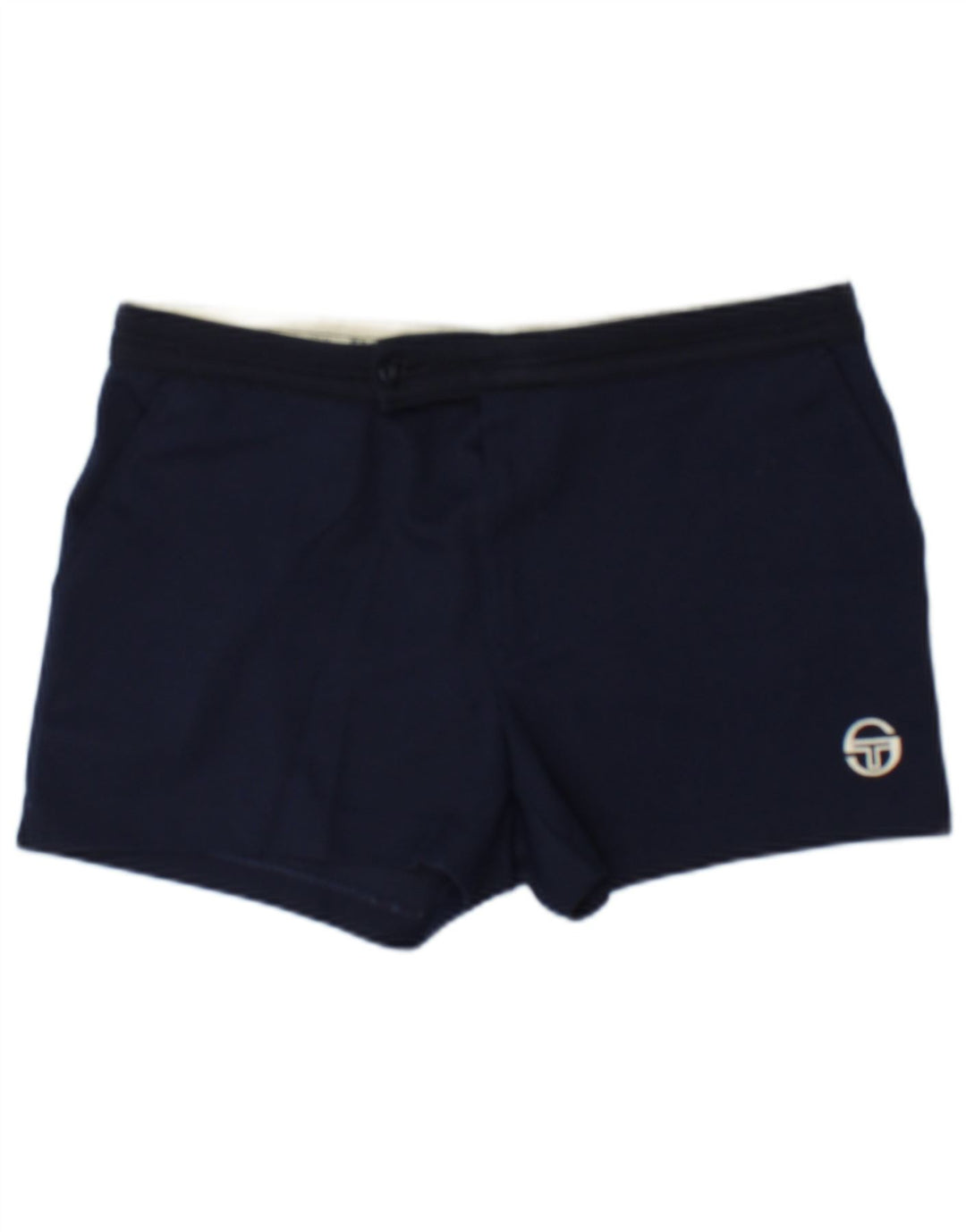 Sergio Tacchini Pantalones cortos deportivos para mujer UK 44 Grande Poliéster azul marino