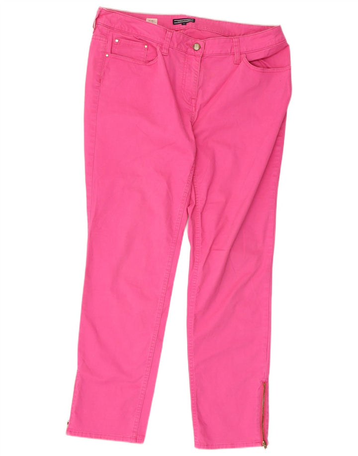 TOMMY HILFIGER Pantalones casuales rectos para mujer US 12 Large W36 L28 Rosa
