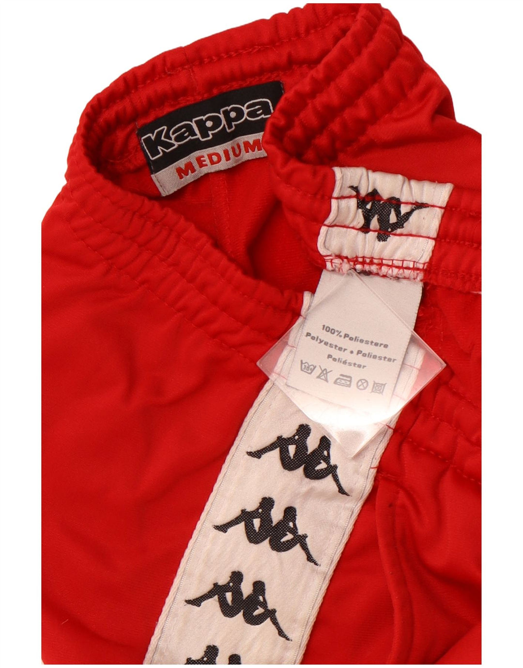 KAPPA Hombre Pantalones De Chándal Gráfico Poliéster Rojo Mediano