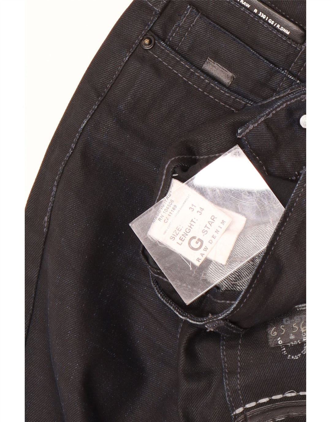 Vaqueros rectos para hombre G-STAR W31 L34 Algodón negro