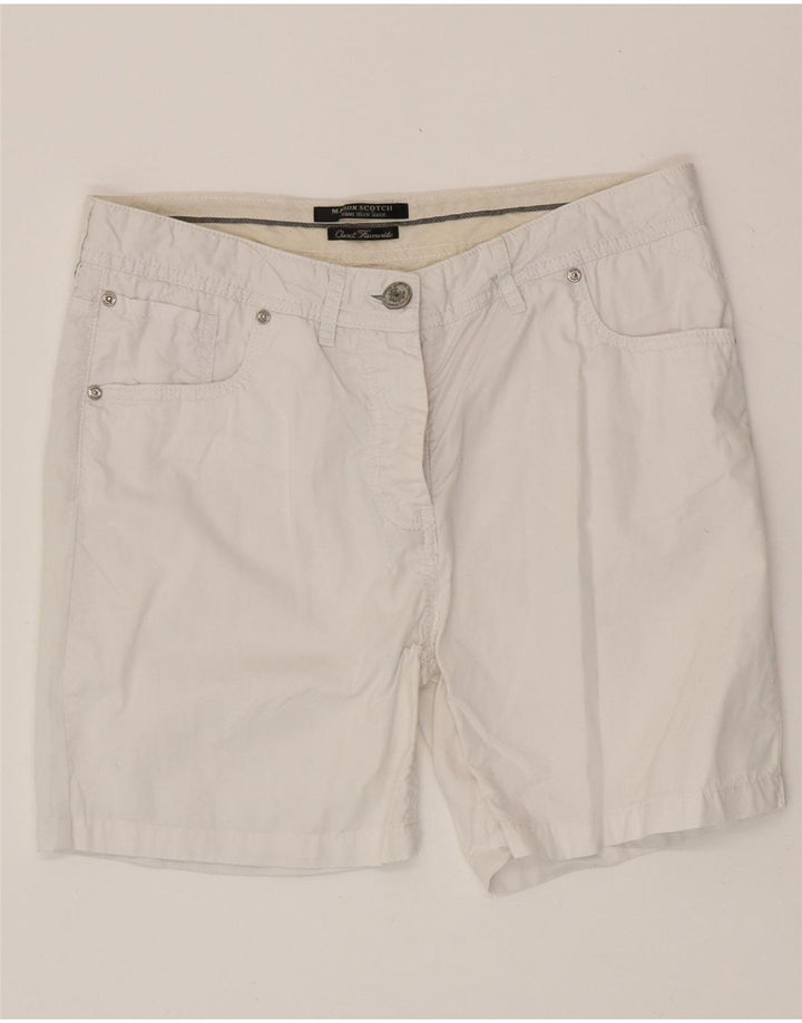 Maison Scotch Pantalones Cortos Casuales Para Mujer W27 Pequeño Algodón Blanco