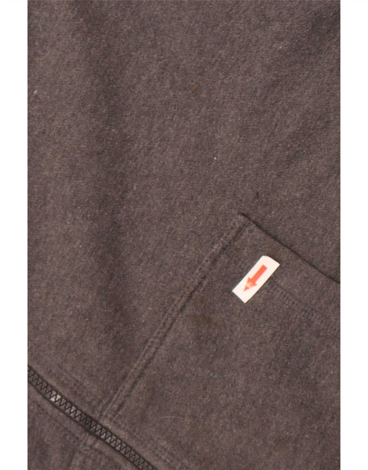 Starter Sudadera con capucha y cremallera para hombre, tamaño grande, algodón gris