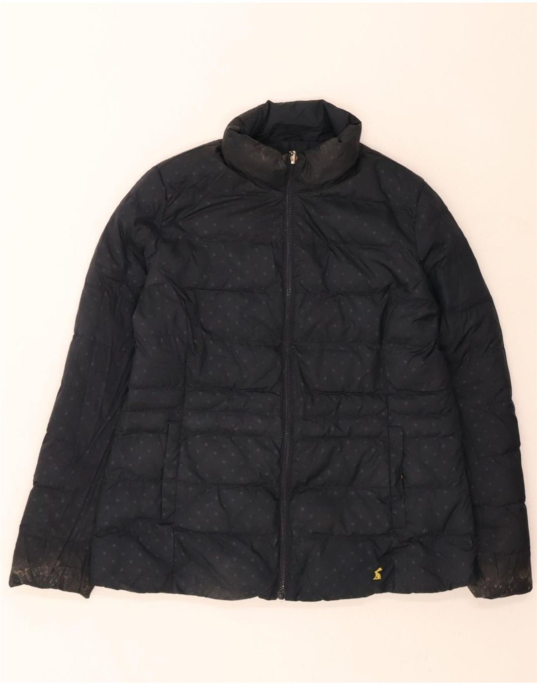 JOULES Womens Reversible Padded Jacket UK 14 Large  Navy Blue Polyester Vintage Joules and Second-Hand Joules from Messina Hembry 