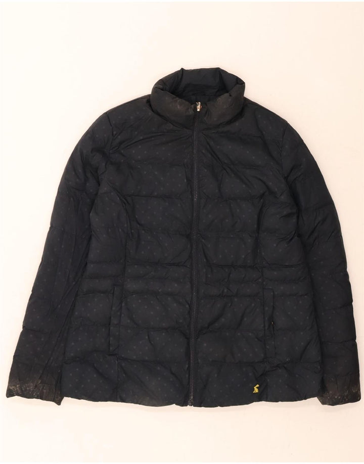JOULES Womens Reversible Padded Jacket UK 14 Large  Navy Blue Polyester Vintage Joules and Second-Hand Joules from Messina Hembry 