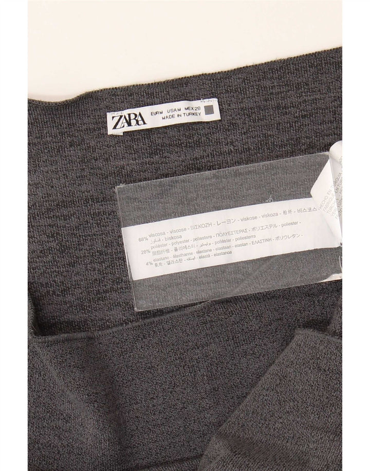 Zara Vestido tubo sin mangas para mujer UK 42 Viscosa gris medio