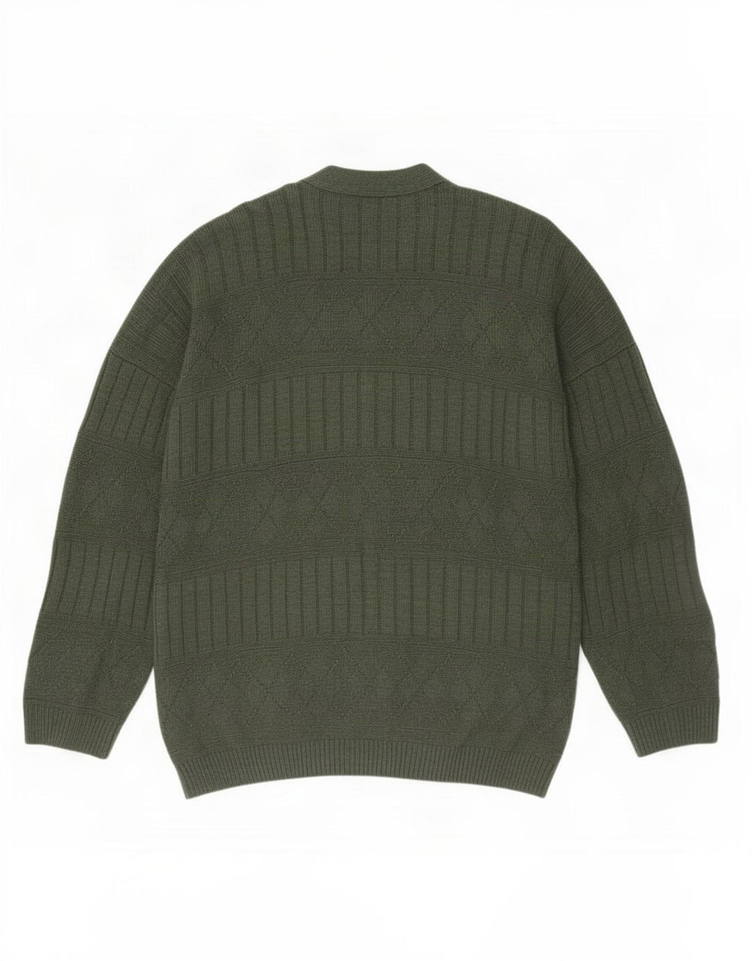 Marks & Spencer Suéter tipo cárdigan St. Michael para hombre, talla grande, verde