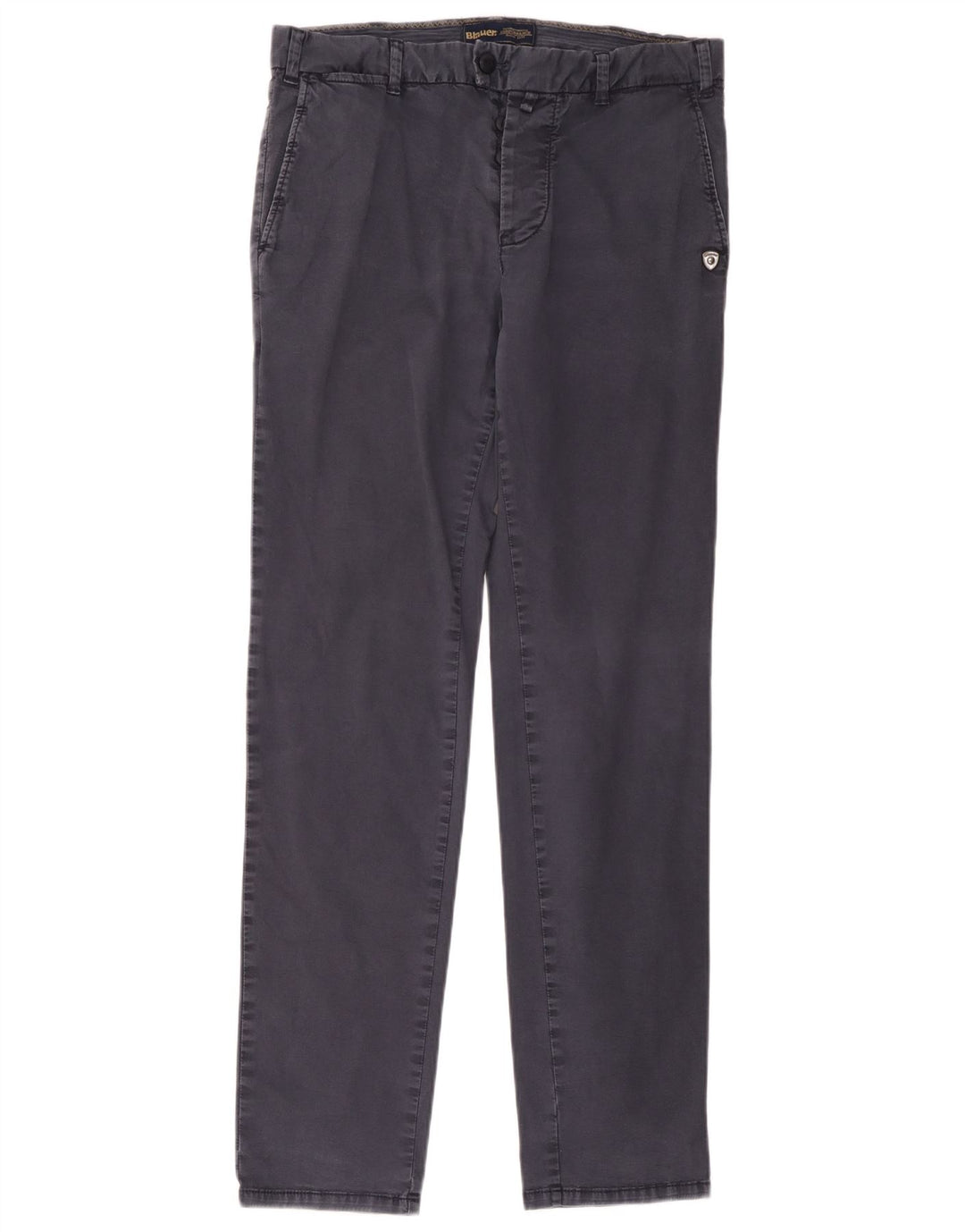 Blauer Mens Slim Chino Pantalones W32 L33 Azul Marino Algodón